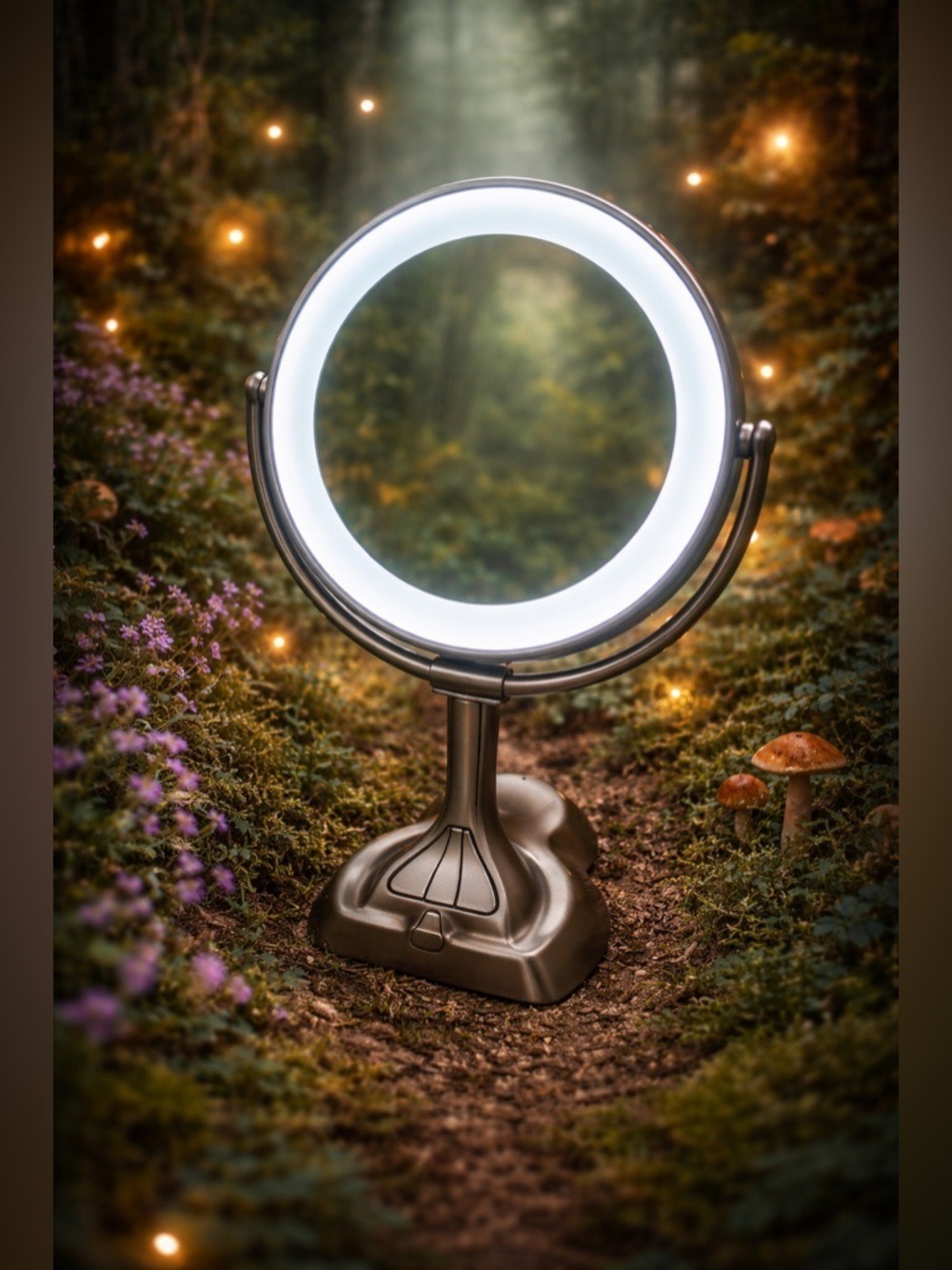 VINTAGE Zadro Illuminated Vanity Mirror • Magnifying Countertop Mirror • Halo